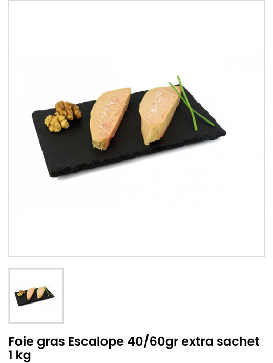 Duck foie gras escalope - slices 1kg